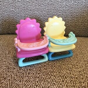 Disney Toy High Chair Doll twins dollhouse chairs plastic sun rainbow TOTS